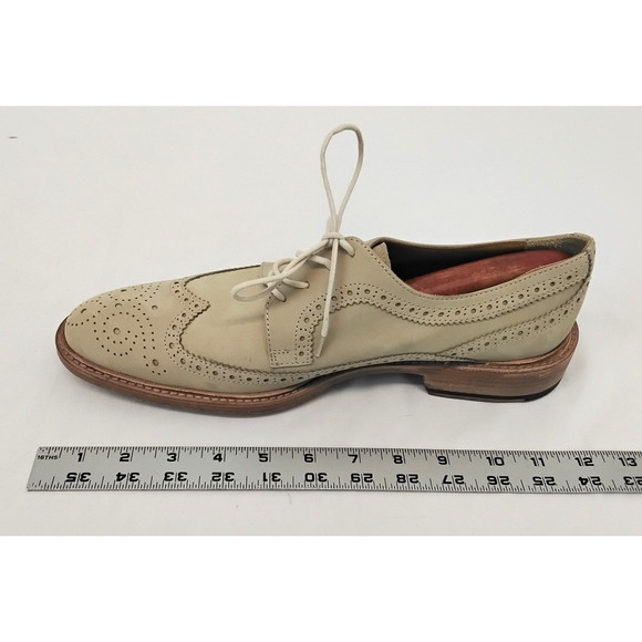 John W. Nordstrom Lucas Dress Shoes Men\'s Size 9M Sand Suede w/ Dust Bag #W4334 main image 4